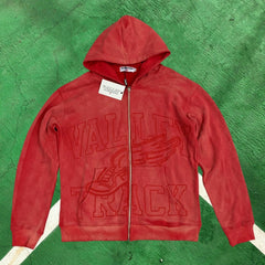 Vale Forever Vintage Wash Graphic Full-Zip Hoodie (Red / Valley Track)